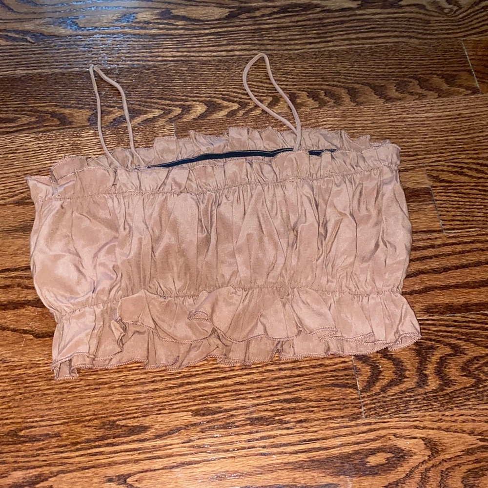 Brown crop top